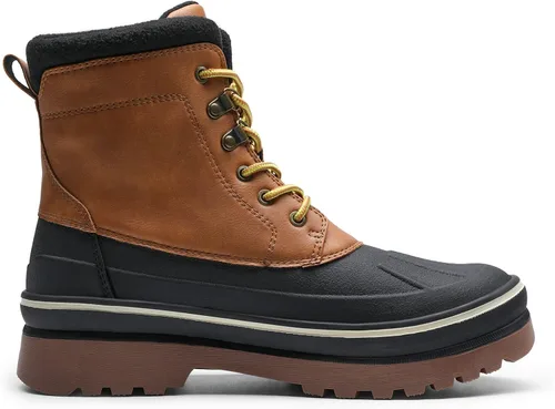 Vista 3 de Bruno Marc Botas de nieve impermeables aisladas para hombre, con forro de piel cálida, botas de invierno para exteriores