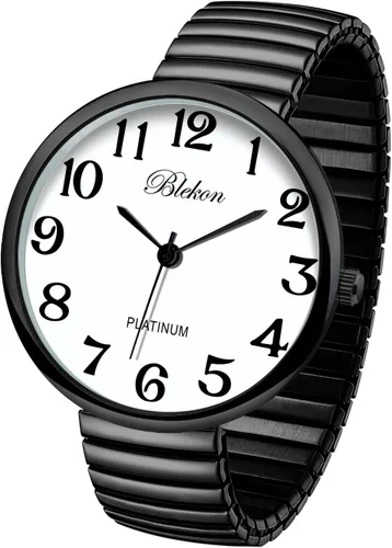 Vista 5 de Collections Nuevo Reloj de Moda con Correa Elástica de Tamaño Super Grande, Movimiento Japonés PC21J Aguamarina