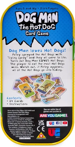 Vista 9 de University Games Dog Man Hot Dog - Juego de Cartas en Lata, El Juego de Colección Rápido y Frenético para Niños con Arte de los Libros de Dog Man