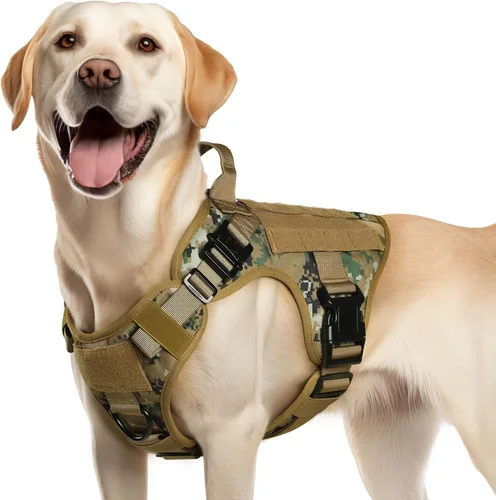 Vista 18 de rabbitgoo - Arnés táctico para perros pequeños, arnés resistente para mascotas con asa, chaleco de servicio sin tirones para razas pequeñas, chaleco