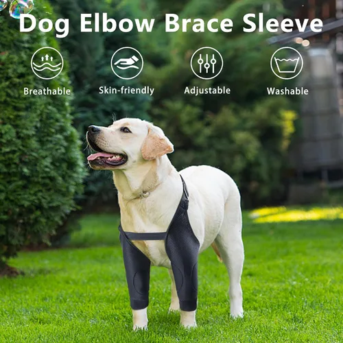 Vista 5 de Protector de codo para perro, coderas de malla transpirable para callos, traje de recuperación de perros, coderas de perro, coderas de perro