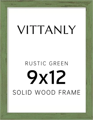 Vista 44 de Vittanly - Marco de fotos de 4 x 6 pulgadas de madera maciza con plexiglás, incluye paspartú de 3,5 x 5, para colgar en la pared o poner sobre una