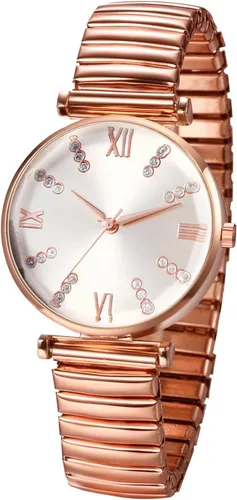 Vista 18 de OIDEA Relojes de mujer con correa elástica: relojes de pulsera de gran tamaño con números arábicos analógicos de cuarzo para mujer, banda elástica