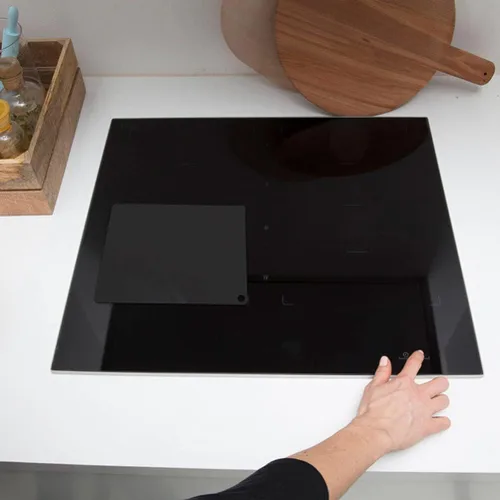 Vista 5 de Kichvoe Alfombrilla de silicona para ollas de inducción, protector de arañazos de fibra de vidrio de silicona, 2 unidades, protector de placa