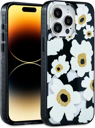 Vista 82 de SCORPIFY Funda para iPhone 15 Pro [Compatible con MagSafe] con Diseño de Estampado de Leopardo Guepardo Negro Mate, Linda Funda Magnética