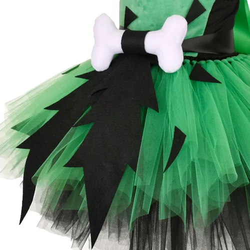 Vista 4 de Disfraz de guijarros de Halloween para niñas pequeñas, vestido de tul de malla, trajes de princesa para niñas y niños, fiesta de disfraces