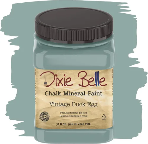 Vista 406 de Pintura para muebles con acabado de tiza Dixie Belle Paint Company - Amatista (4oz) - Pintura mineral de tiza chic púrpura profundo mate