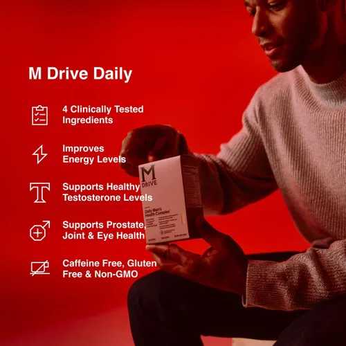 Vista 3 de Mdrive Refuerzo clásico de testosterona para hombres, apoya la próstata saludable, ojos, articulaciones, energía, alivio del estrés, Ashwagandha