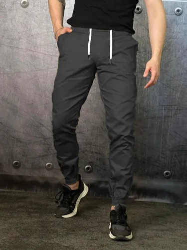 Vista 5 de Wangdo Pantalones cargo para hombre, pantalones casuales para entrenamiento, senderismo, exteriores, pantalones deportivos con bolsillos