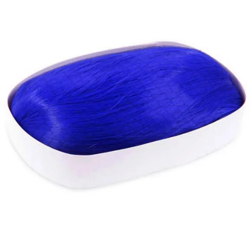 Vista 2 de Peluca de cosplay para mujeres con gorra, peluca de 28in largo y ondulado resistente al calor de AKStor, Azul