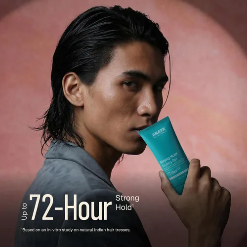 Vista 3 de Arata Gel para el cabello totalmente natural para peinar, dar forma y nutrición de estudio, aspecto húmedo de fijación fuerte para hombres