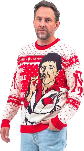 Vista 2 de Scarface The World is Yours Tony Montana Ugly Christmas Sweater, Multi colorido