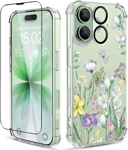 Vista 9 de Funda para iPhone 13 y iPhone 14 (6.1 pulgadas), funda protectora delgada de poliuretano termoplástico suave a prueba de golpes, bonito