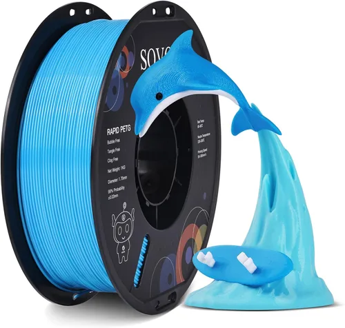 Vista 29 de Sovol Materiales de impresión 3D del filamento 5.74 ft m 2.2 lbs de PETG de Alta precisión, fuerte dureza, tensión de cableado, precisión Verde