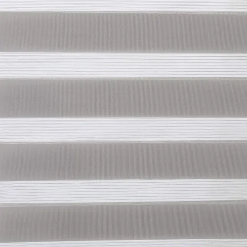 Vista 4 de Persianas enrollables sin cordones con diseño de cebra, de doble capa, para privacidad y control de la luz, color gris (28 x 72 pulgadas)