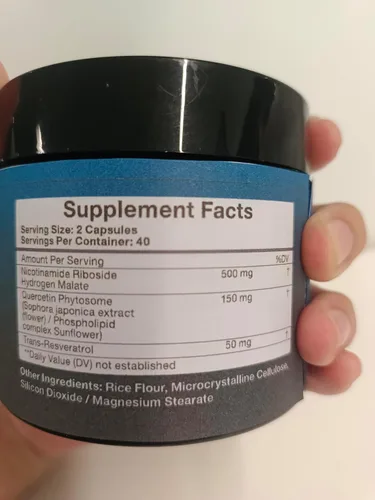 Vista 7 de NAD+ Suplemento licotinamida ribosida liposomal resveratrol 1000mg Suplemento orgánico puro para un envejecimiento saludable, cerebro, energía
