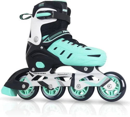 Vista 9 de MammyGol - Patines en línea ajustables para adultos, patines seguros y duraderos con ruedas gigantes, patines profesionales de alto rendimiento