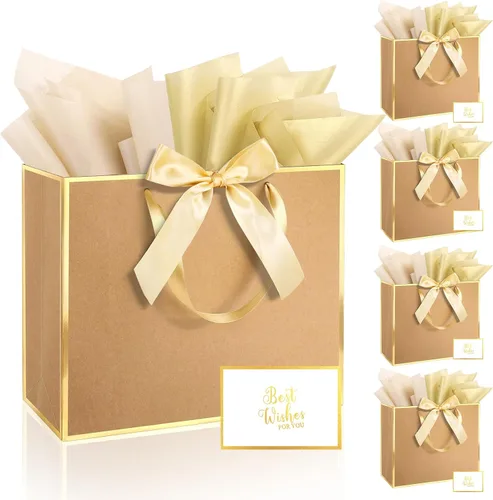 Vista 24 de Ethhqu Bolsas de regalo grandes con asas