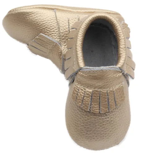 Vista 2 de Zapatos de bebé elegante piel genuina hecha a mano duradero mocasines de bebé sin cordones un gran regalo para recién nacidos bebés y niños pequeños