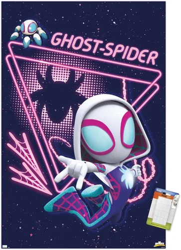 Vista 12 de Trends International Marvel Spidey And His Amazing Friends - Póster de pared de araña fantasma, 22.4 pulgadas de largo x 14.7 pulgadas, versión