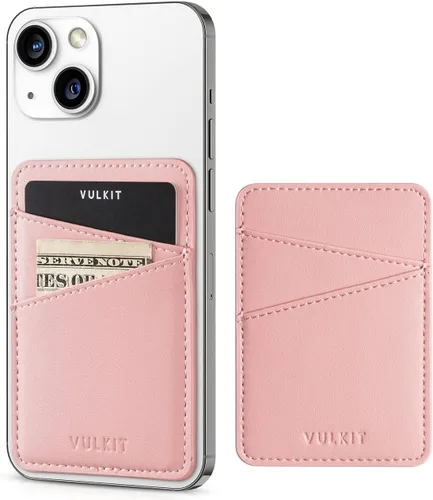 Vista 13 de VULKIT Tarjetero para teléfono Billetera de cuero adhesivo bolsillo RFID bloqueo tarjetas de crédito fundas para tarjetas de crédito Stick Back of