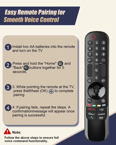 Vista 6 de Control remoto de voz de repuesto para televisores inteligentes LG 2019-2024, compatible con Magic Remote AN-MR20/21/22/23/24GA con puntero, 2 años