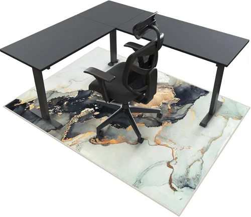 Vista 14 de Anidaroel Alfombra para Silla de Oficina para Piso de Madera Dura, Protector para Silla con Ruedas de 36"x48", Alfombra para Computadora