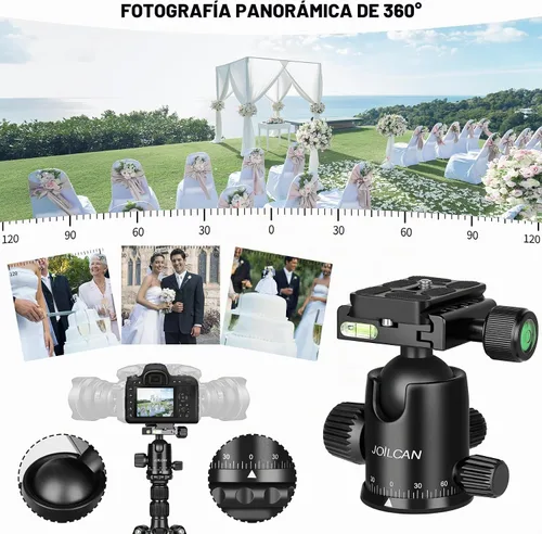 Vista 6 de Trípode resistente de 80/85 pulgadas para cámara y teléfono, trípodes monopié de 85" para cámara, trípode para binoculares DSLR, visores ópticos