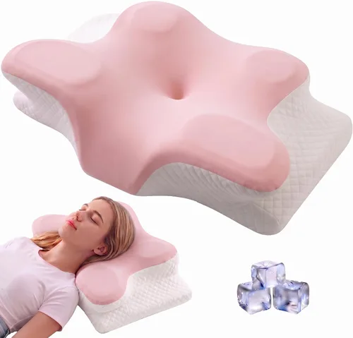 Vista 10 de Almohada cervical cervical para aliviar el dolor de cuello - Almohada Azul