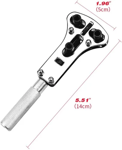 Vista 7 de Kit de reparación profesional de relojes, abridor de caja trasera de reloj ajustable con juegos de destornilladores de precisión 5 en 1, llave de 3