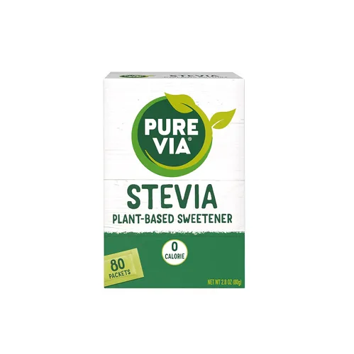 Vista 8 de PURE VIA Paquetes de edulcorantes de stevia, sustituto del azúcar, edulcorante natural, sin eritritol, paquetes de edulcorantes naturales cero