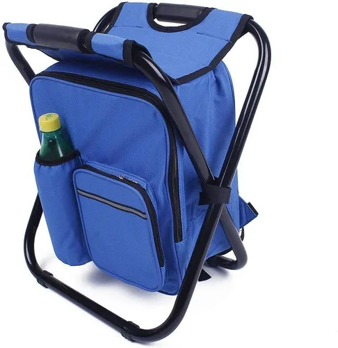 Vista 11 de Silla de camping plegable 3 en 1, mochila con bolsa de picnic aislada, bolsa de mesa de camuflaje para senderismo, equipo de campamento para pesca