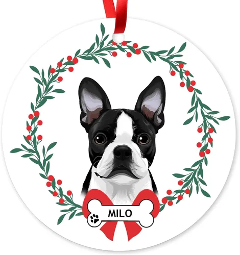 Vista 19 de Adorno de Navidad personalizado de Beagle, adorno personalizado con nombre de mascota, regalos para los amantes de los perros Beagle, decoración