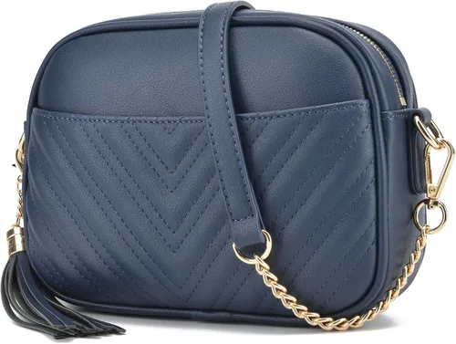 Vista 16 de lola mae Bolso bandolera acolchado, bolso de hombro de diseño moderno Shoulder Purse