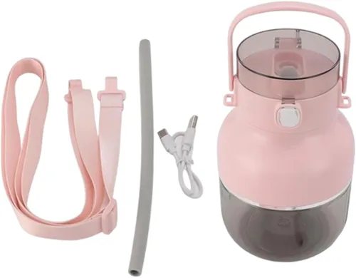Vista 8 de Smoothie Blender 500ml Personal Mixer 70W Leakproof Cup USB C Charging with Carrying Strap for Office Lightweight, Green