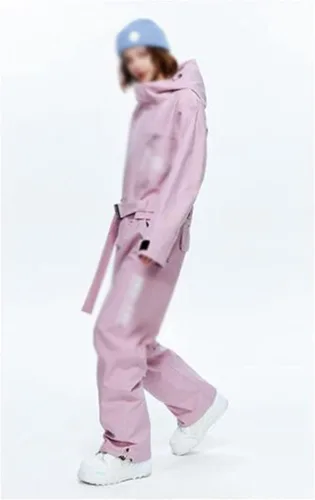 Vista 4 de LEPSJGC - Overol de snowboard para mujer con capucha y traje de esquí (color D, talla XL)