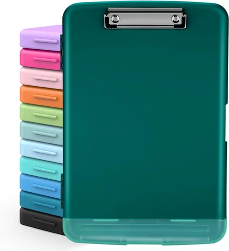 Vista 14 de Sooez Portapapeles con almacenamiento, tableros de clip de alta capacidad de 8.5 x 11 pulgadas con almacenamiento, carpeta de portapapeles
