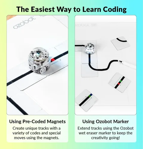 Vista 4 de Kit de Imanes de Código de Color Ozobot Movimientos Especiales, Herramienta de Aprendizaje de Programación Interactiva para Niños de 3 años