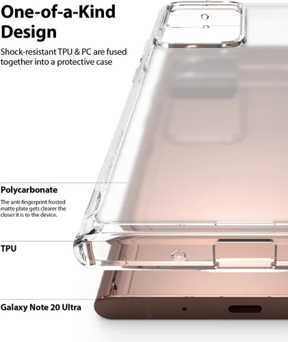 Vista 5 de Ringke Fusion - Carcasa para Samsung Galaxy Note 20 Ultra, antihuellas dactilares y textura satinada, transparente mate