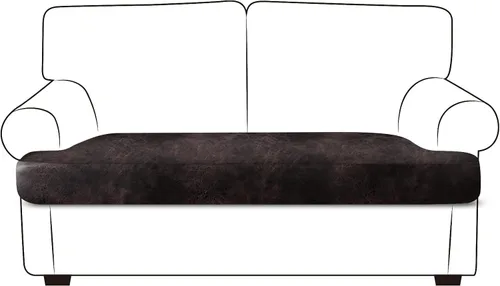 Vista 109 de ANARACHON Fundas de cojín de sofá con aspecto de cuero, juego de fundas de asiento de sofá, protector de muebles para sillón seccional, sofá biplaza