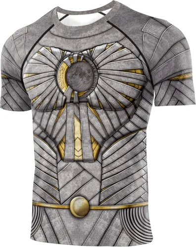 Vista 2 de Dimplier Camisetas deportivas de compresión para hombre, de manga corta, para entrenamiento atlético