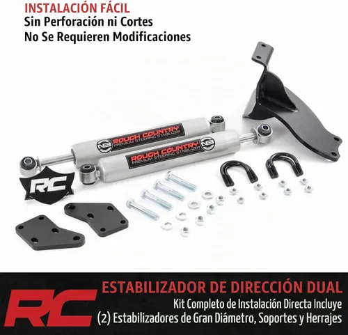 Vista 3 de Rough Country Estabilizador de dirección dual N3 para Ram 14-24 2500/3500 4WD - 8749430