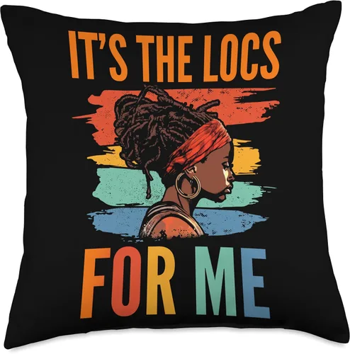 Vista 4 de Locs Afro Dreadlocks Love Natural Beauty Hair It's the Locs for Me Afro Hair - Almohada negra americana africana, 16 x 16 pulgadas, multicolor