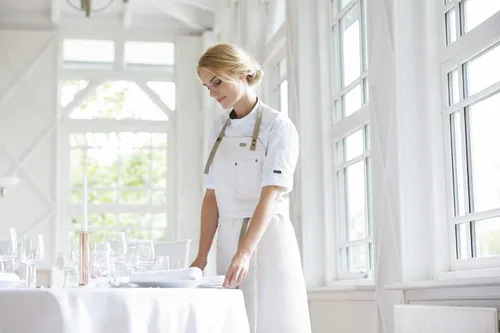 Vista 5 de Delantal de chef profesional para hombres con correa ajustable