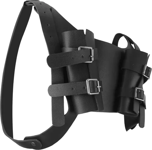 Vista 7 de SMARCH Funda medieval de cuero para espada y rana para hombre, piratas vikingos renacentistas, cosplay, accesorios para fiestas de Halloween, LARP