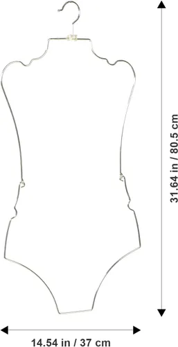 Vista 8 de Cabilock Colgador de bikini con forma de cuerpo, ganchos de alambre con forma de cuerpo para trajes de baño, boutique, armario, ropa, vestido, traje