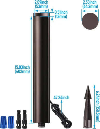 Vista 8 de LEONLITE 5CCT - Luces de paisaje de bajo voltaje, luces LED antirreflejos de 5 W, carcasa de aluminio fundido a presión, impermeable IP65