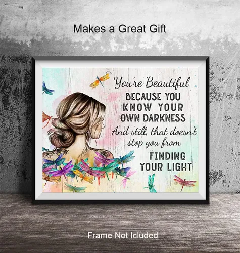 Vista 5 de Decoración de pared con citas positivas – Decoración de pared con citas inspiradoras – Regalos alentadores – Regalos de mejor amiga – Arte bohemio