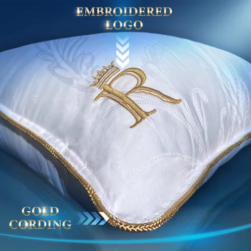 Vista 4 de Royal Therapy - Almohada de plumas y plumón de ganso blanco, Premium, para cama, transpirable
