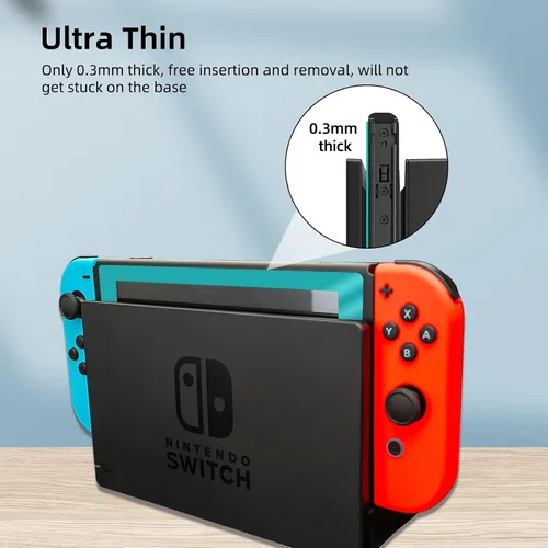 Vista 7 de Paquete de 2 protectores de pantalla de vidrio templado con borde verde para Switch Model 2017 [6.2 pulgadas], transparente HD, antiarañazos